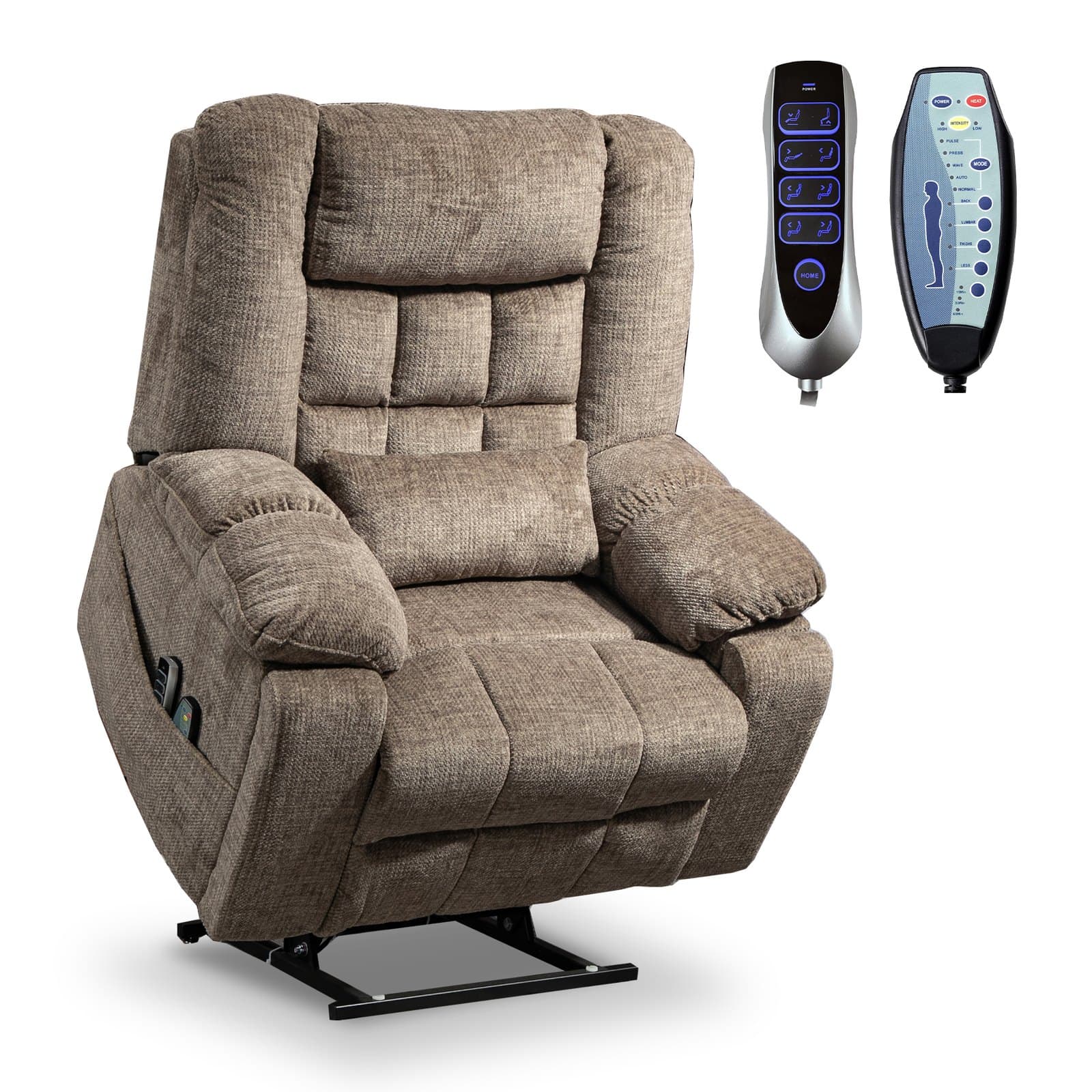 RHHVVR Lay Flat Lift Recliner with Heat & Massage senior power lift recliner for daily comfort
